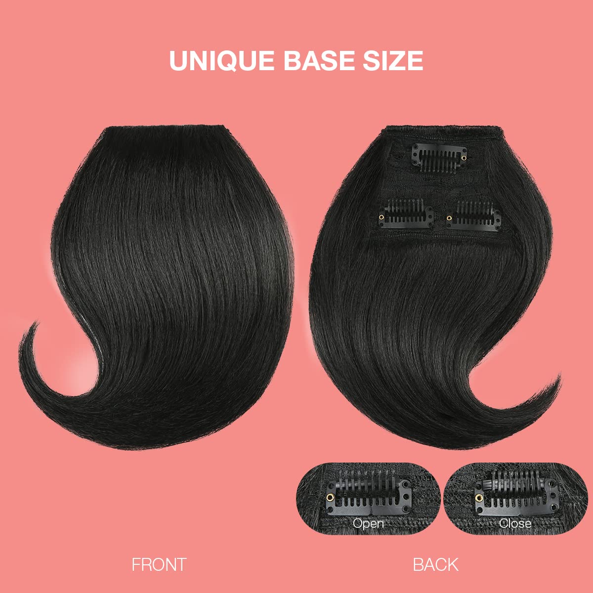 Instant Glitz Bangs Hair Clip In Bangs Clip on Bangs Sweet Bangs Swoop Side Bang Synthetic Hair Piece Hair Extensions for Women (Small, 1) Find Your New Look Today!